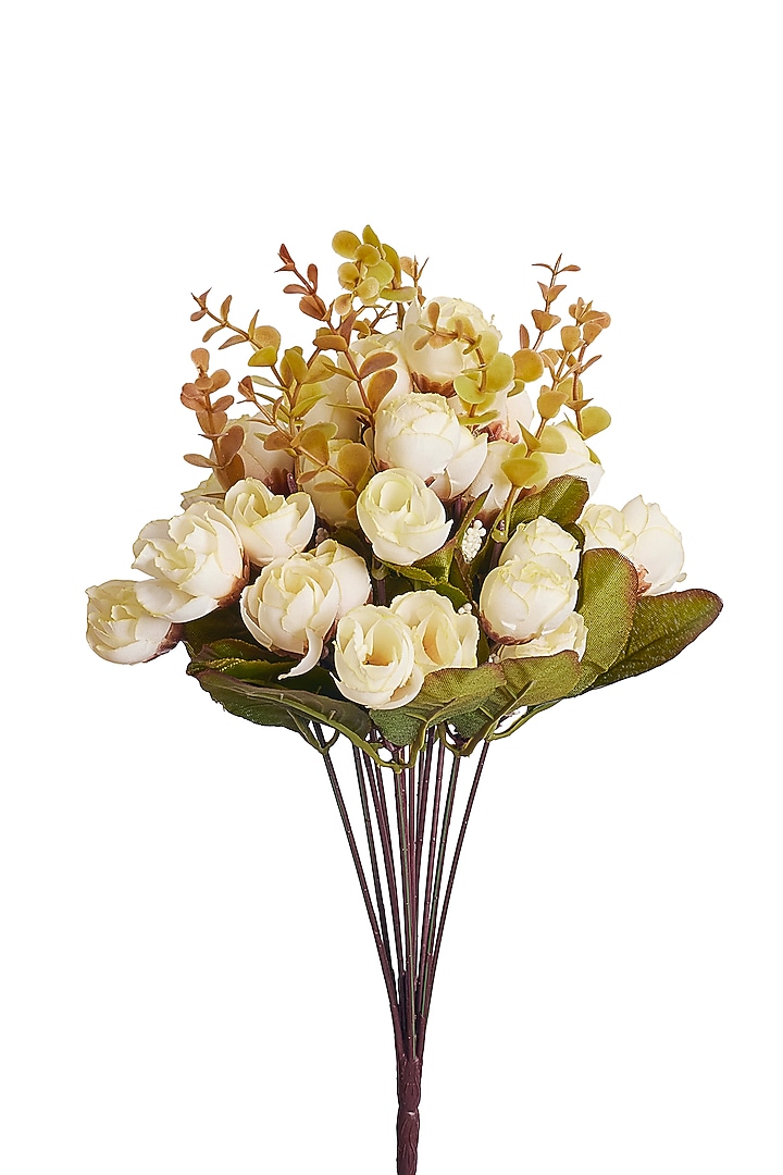 Yellow Polyester & Plastic Artificial Flower Bunches (Set Of 2) by H2H at Pernia's Pop Up Shop