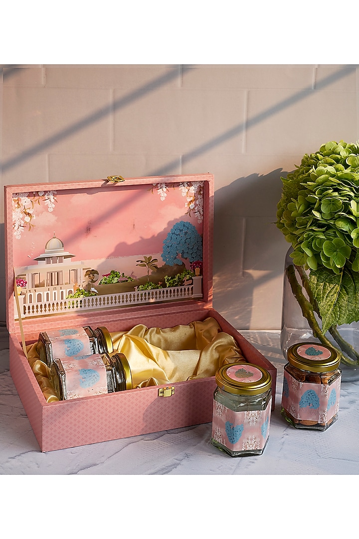 Pink Wood & Glass Gift Box by H2H