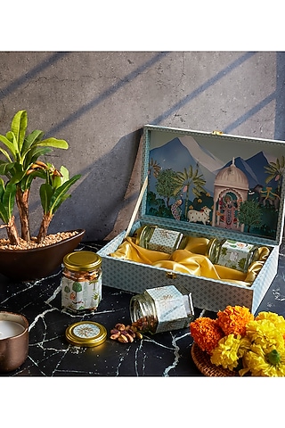 Gold Metal & Glass Gift Box by H2H