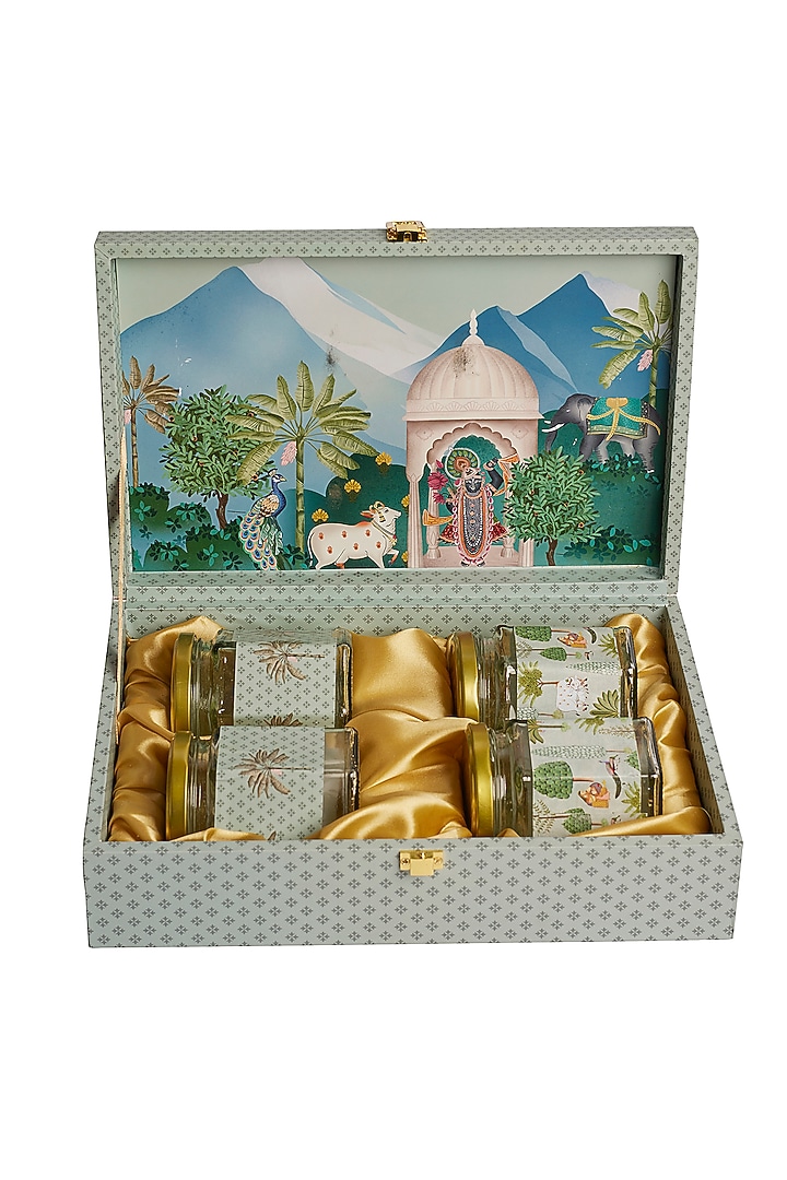 Gold Metal & Glass Gift Box by H2H at Pernia's Pop Up Shop