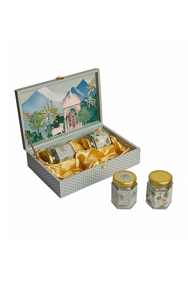 Gold Metal & Glass Gift Box by H2H at Pernia's Pop Up Shop