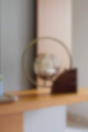 Brown Wood & Metal Candle Holder by H2H at Pernia's Pop Up Shop