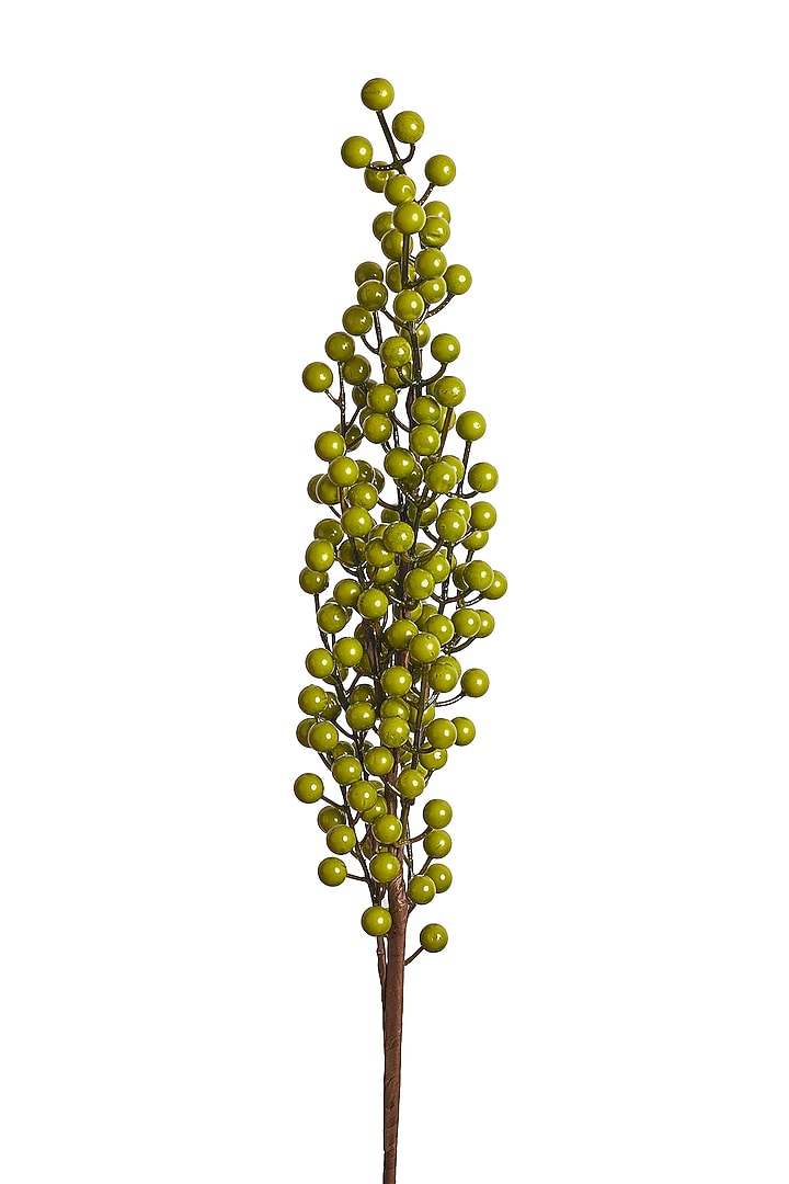 Green Foam & Plastic Artificial Flower Stems (Set Of 2) by H2H at Pernia's Pop Up Shop