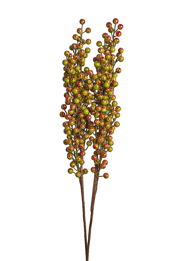 Green Foam & Plastic Artificial Flower Stems (Set Of 2) by H2H at Pernia's Pop Up Shop