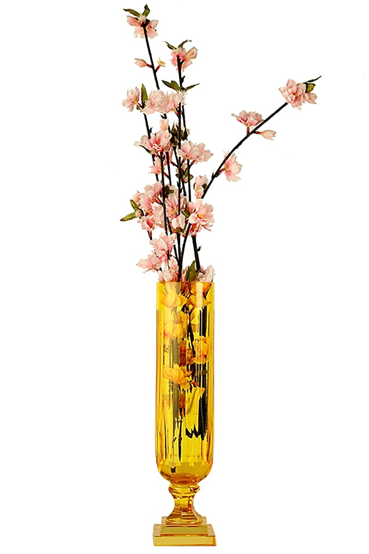 Yellow Slim Glass Vase by H2H