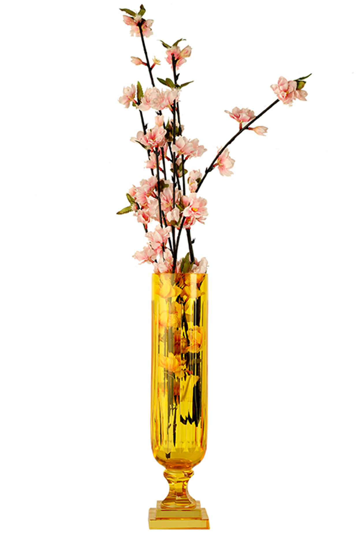 Yellow Slim Glass Vase by H2H