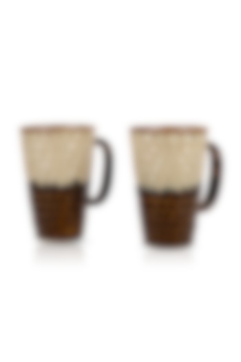 Ivory & Cocoa Tea Mugs (Set of 2) by H2H