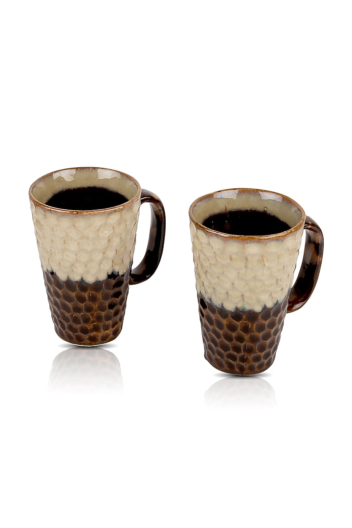 Ivory & Cocoa Tea Mugs (Set of 2) by H2H at Pernia's Pop Up Shop
