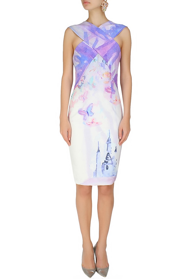 Hema Kaul presents Crossover front digital print fairy tale dress available only at Pernia's Pop Up Shop