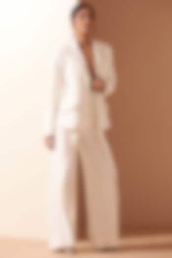 Ivory Crepe Blazer Set by The Hem'd at Pernia's Pop Up Shop