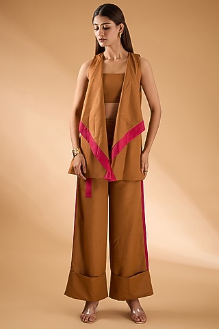 Beige Italian Suiting Jacket Set by The Hem'd