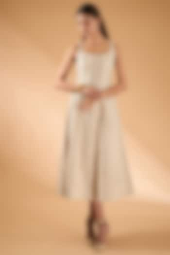 Beige Linen Dress by The Hem'd at Pernia's Pop Up Shop