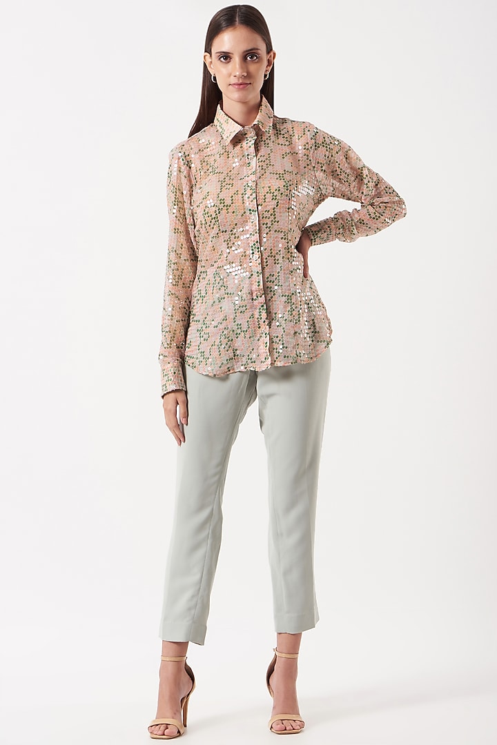 Nude Georgette Shirt   by The Hem'd