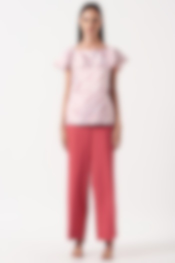 Fuchsia Cotton Baggy Pants by The Hem'd at Pernia's Pop Up Shop