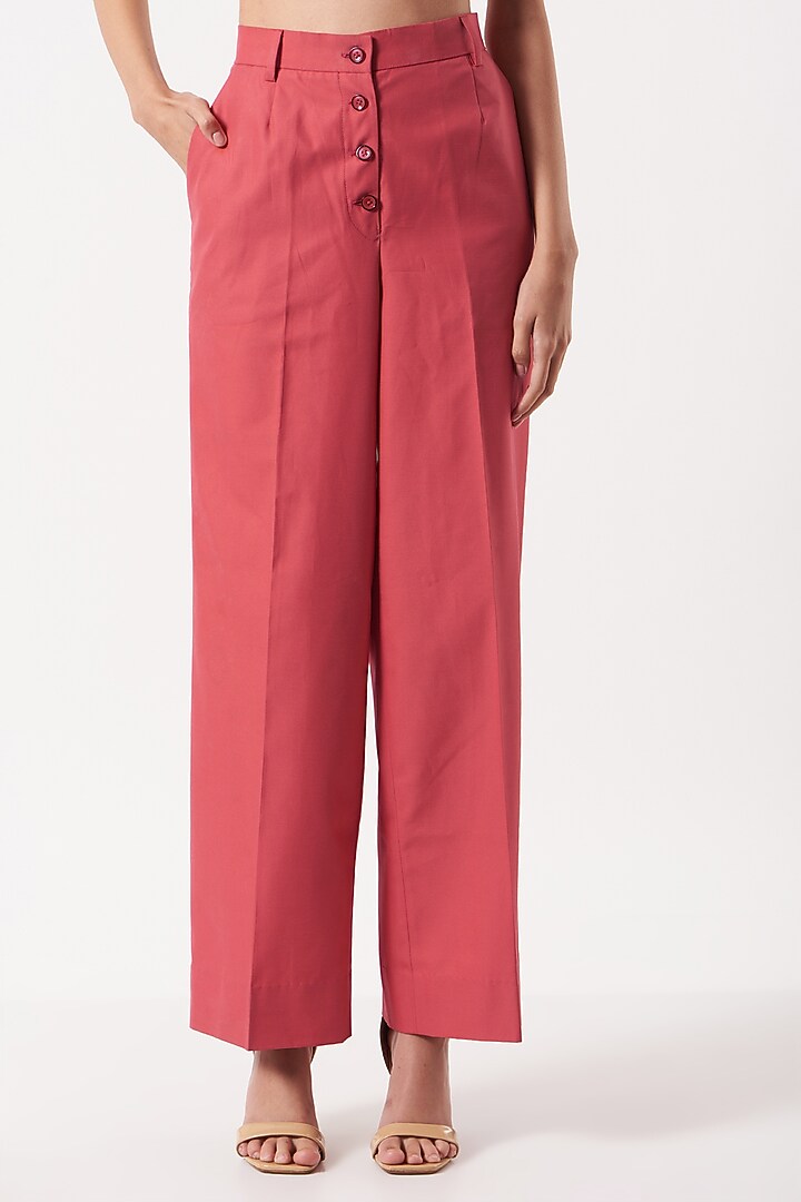 Fuchsia Cotton Baggy Pants by The Hem'd at Pernia's Pop Up Shop