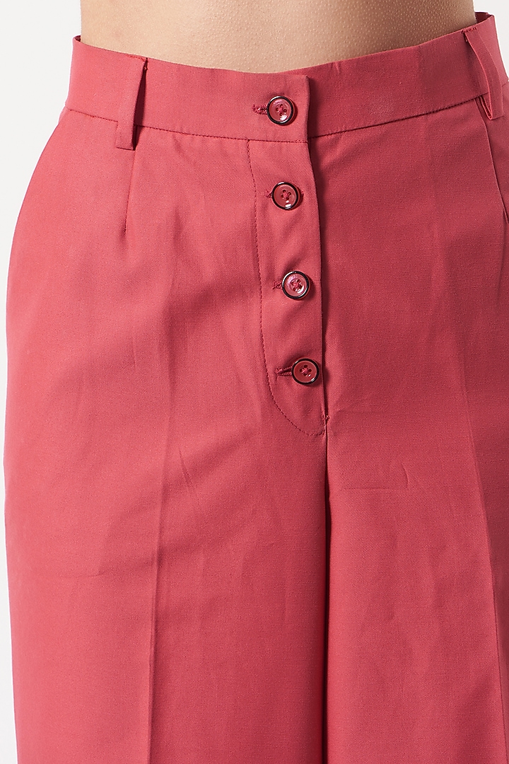Fuchsia Cotton Baggy Pants by The Hem'd at Pernia's Pop Up Shop