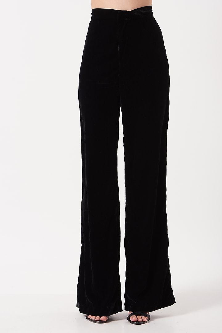 Black Velvet Pants by The Hem'd at Pernia's Pop Up Shop