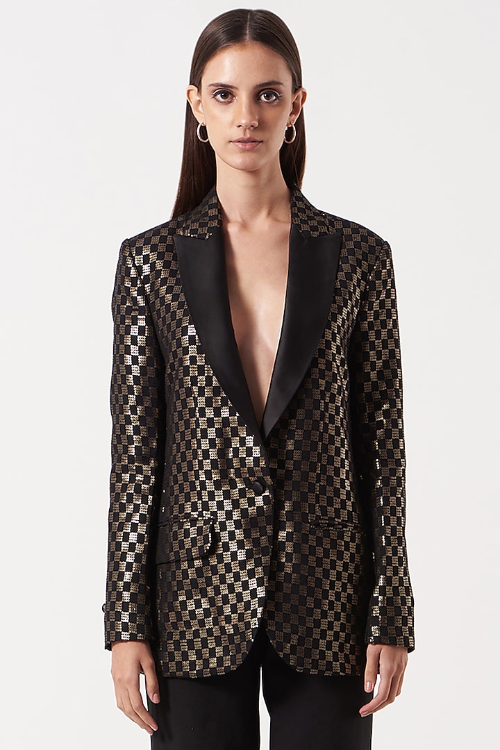 Black Sequins Blazer by The Hem'd at Pernia's Pop Up Shop