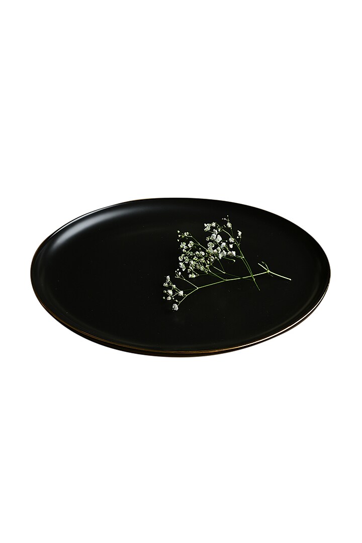 Matt Black Oval Serving Platter by Home Struck