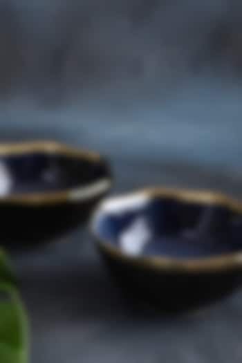 Blue Ceramic Bowl Set (Set of 2) by Home Struck at Pernia's Pop Up Shop