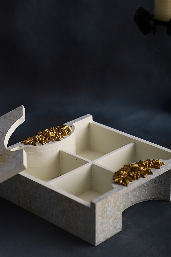 Powder Blue MDF Wood Dry Fruit Box by Home Struck at Pernia's Pop Up Shop