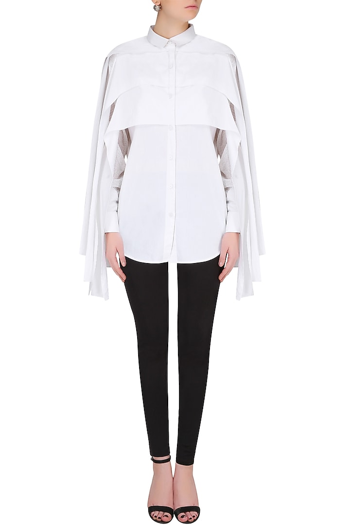 White free panelled mummy shirt available only at Pernia's Pop Up Shop.