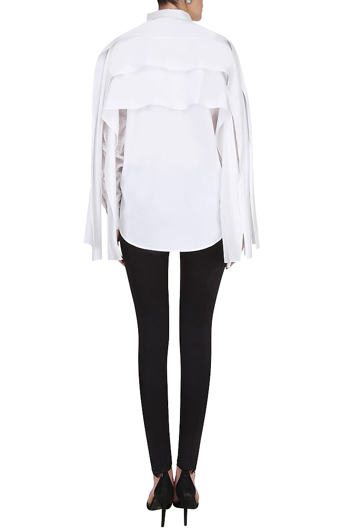 White free panelled mummy shirt available only at Pernia's Pop Up Shop.