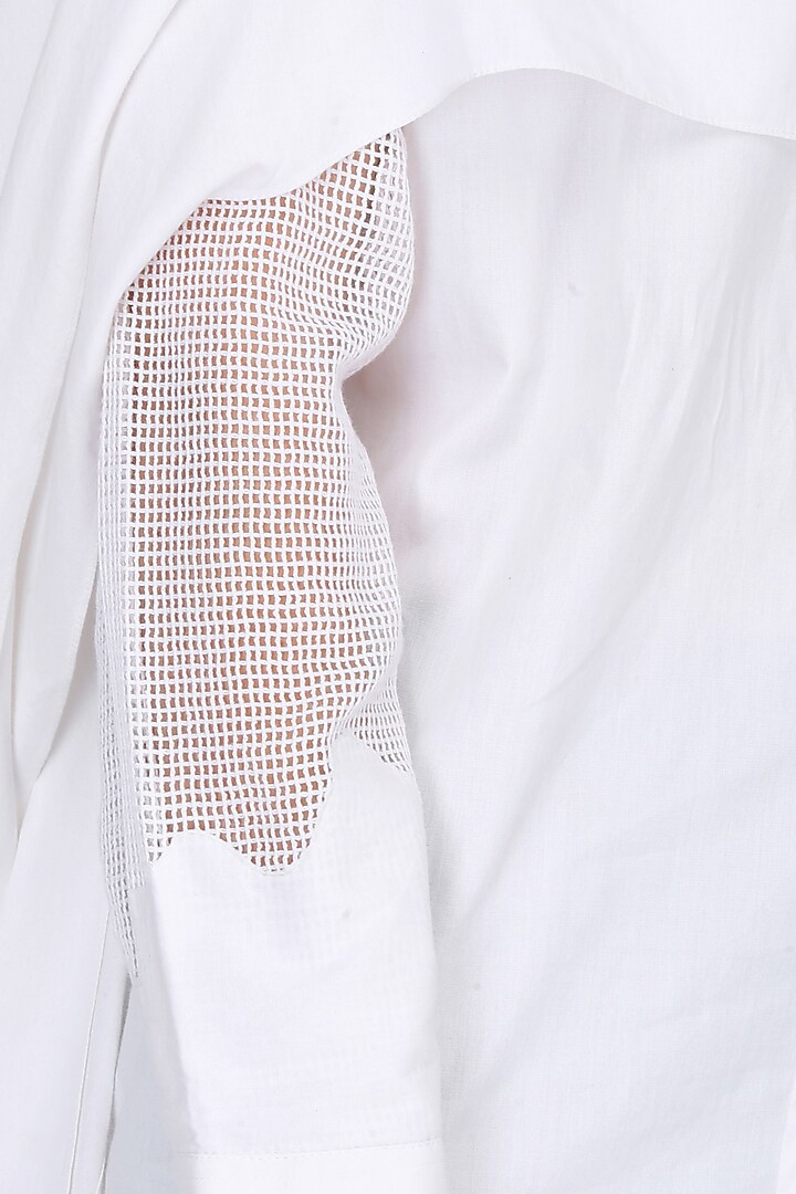 White free panelled mummy shirt available only at Pernia's Pop Up Shop.