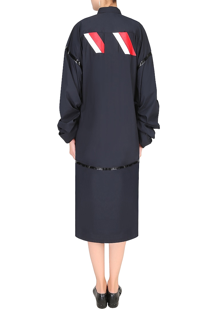 Black snake motif oversized shirt dress available only at Pernia's Pop Up Shop.