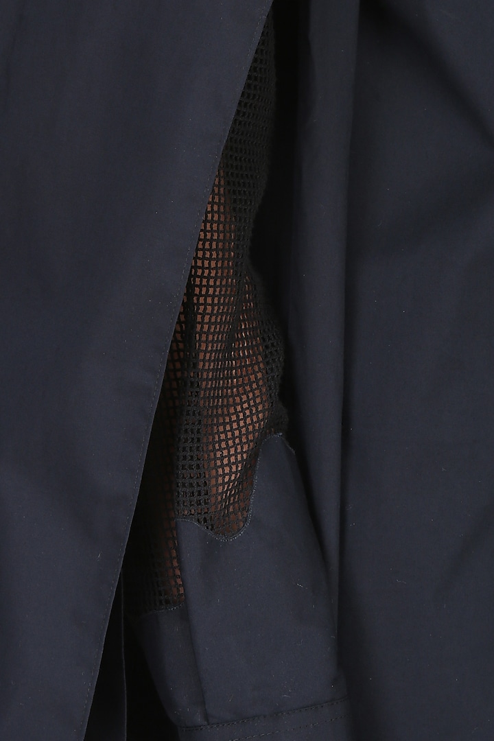 Black free panelled hut drawing shirt available only at Pernia's Pop Up Shop.