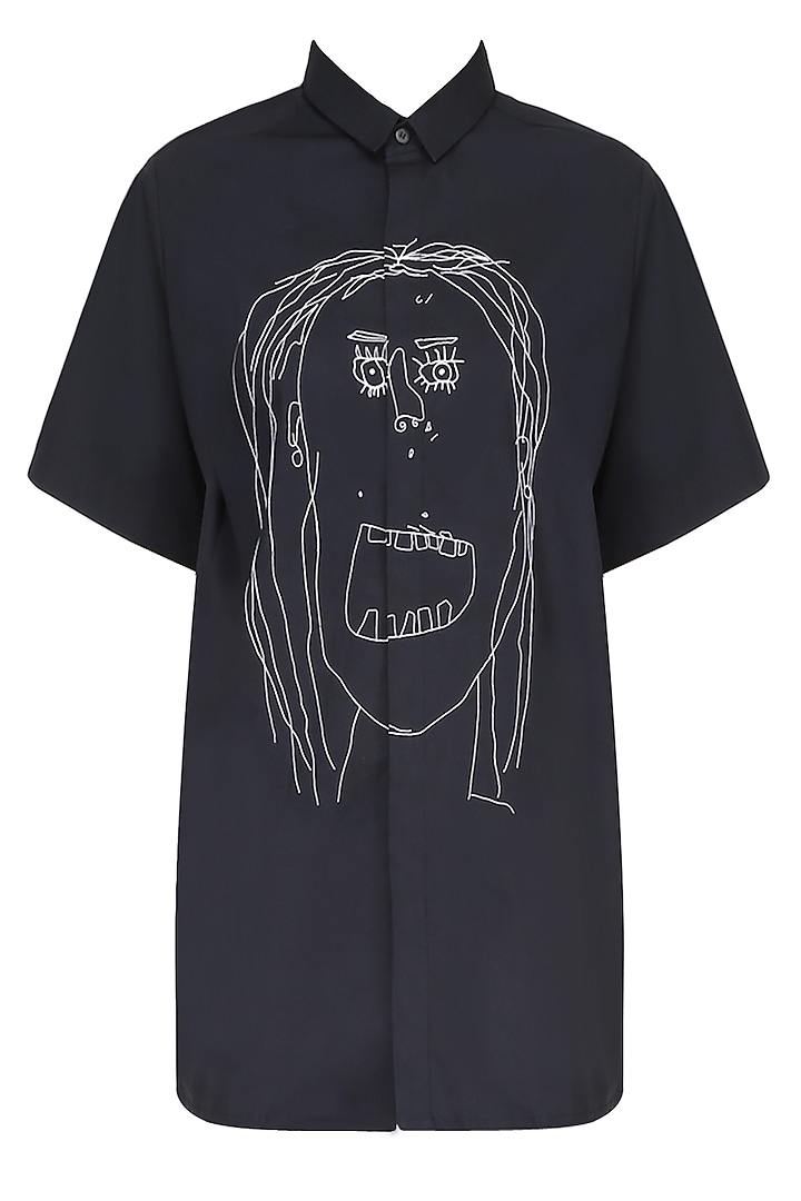 Black Boogeyman Outline Shirt by Huemn Project