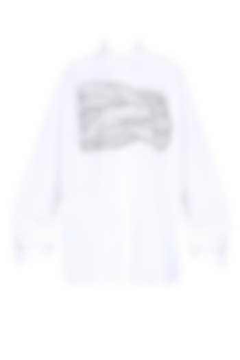 White snake motif oversized shirt available only at Pernia's Pop Up Shop.