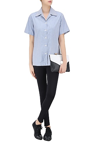 Blue Safari Button Down Shirt by Huemn Project