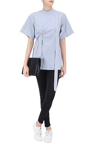 Blue Free Tapes Shirt by Huemn Project