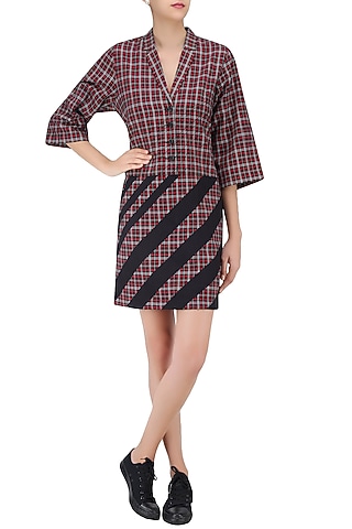 Red and Black Checkered Jacket by Huemn Project