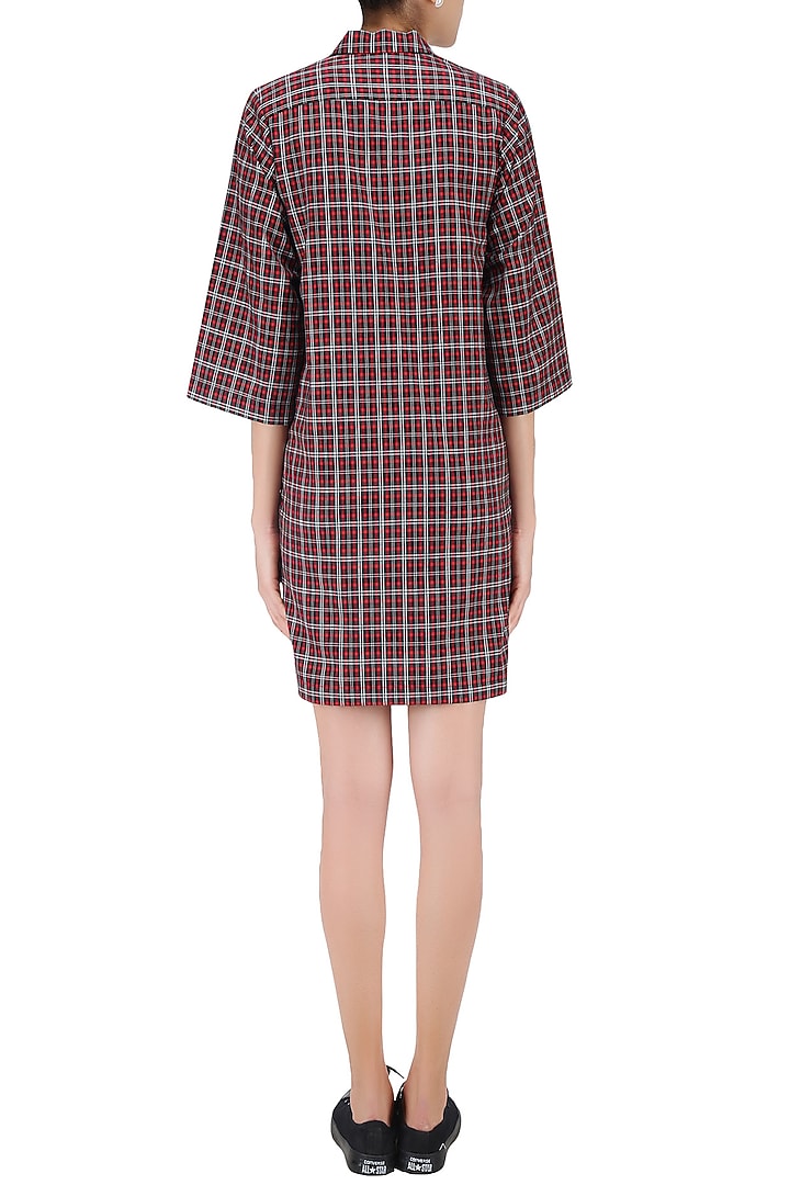 Red and black checkered jacket shirt available only at Pernia's Pop Up Shop.