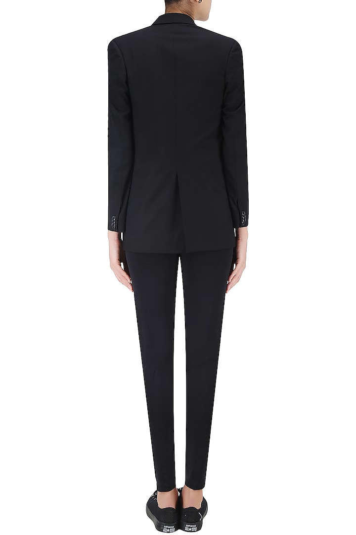 Black front open blazer shirt available only at Pernia's Pop Up Shop.