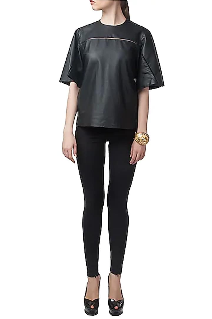 Leather anti-fit tee shirt available only at Pernia's Pop-Up Shop.