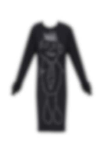 Black Boogeyman Doodle T Shirt Dress by Huemn Project