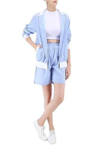 Blue Striped Shorts by Huemn Project