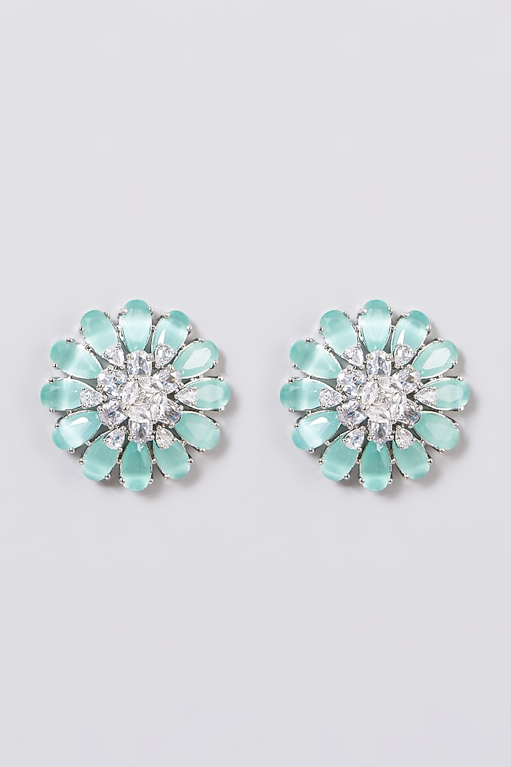 White Finish Floral Earrings by House Of Aesha at Pernia's Pop Up Shop