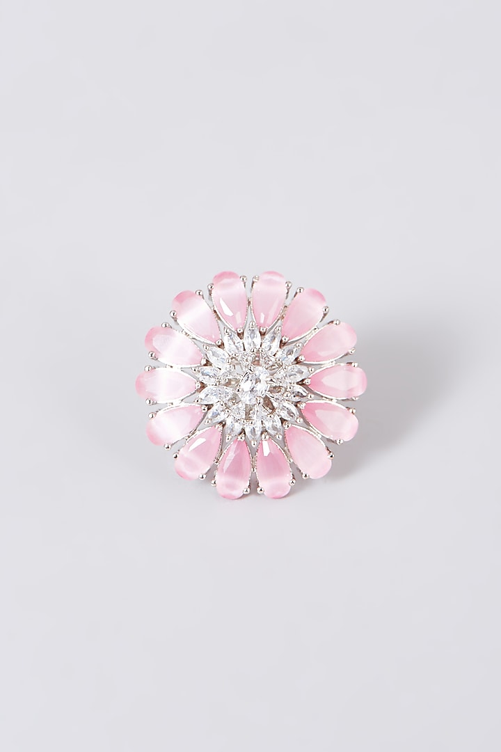 White Finish Floral Ring by House Of Aesha at Pernia's Pop Up Shop
