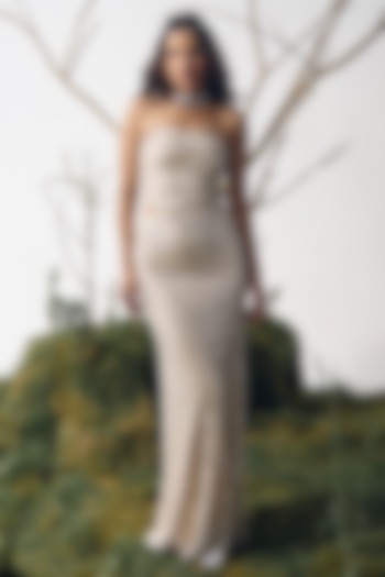 Ivory Butterfly Net Embroidered Wedding Lehenga Set by House of arshiyaa at Pernia's Pop Up Shop