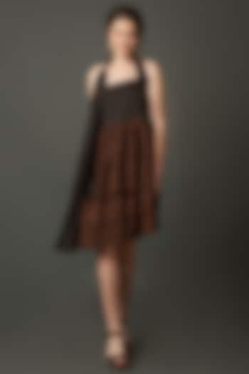 Chocolate Brown Layered Dress  by House of Behram