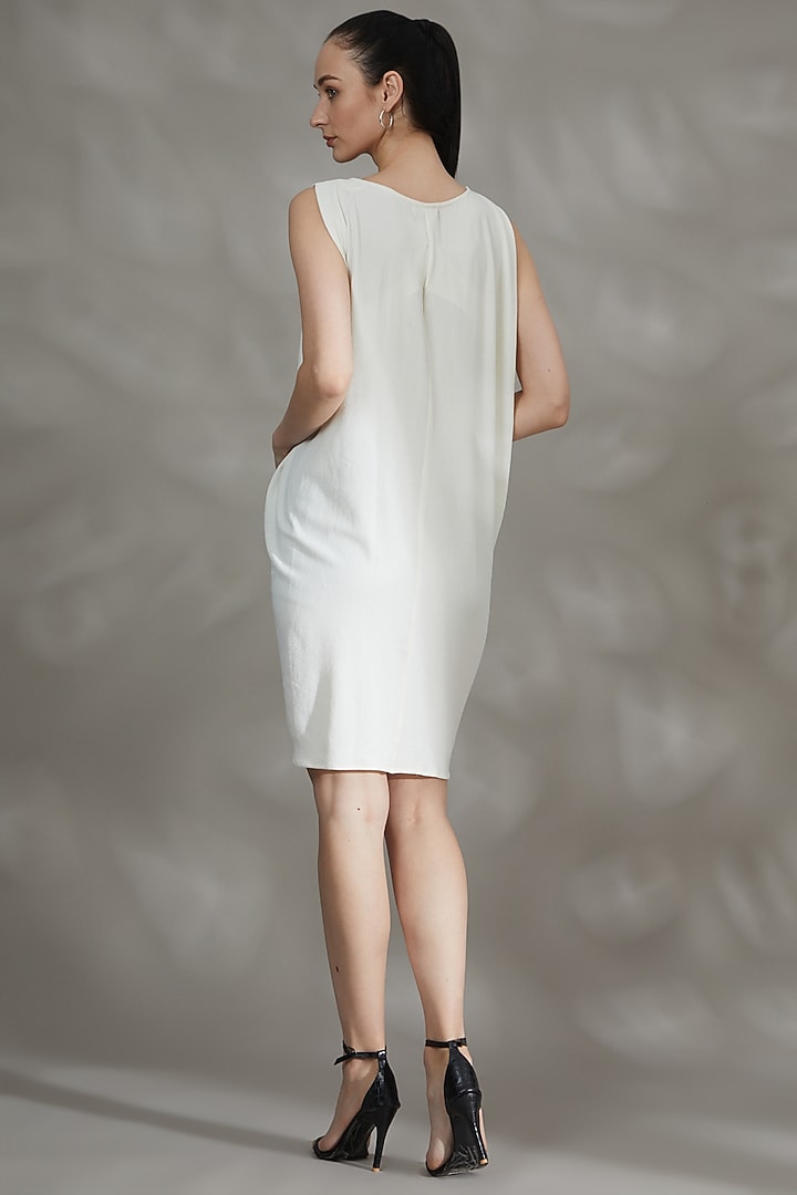 White Cupro Summer Dress by House Of Behram at Pernia's Pop Up Shop