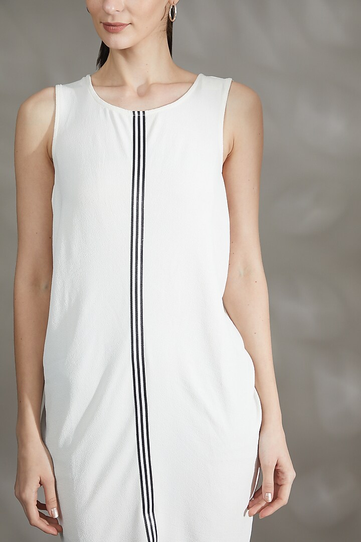 White Cupro Summer Dress by House Of Behram at Pernia's Pop Up Shop