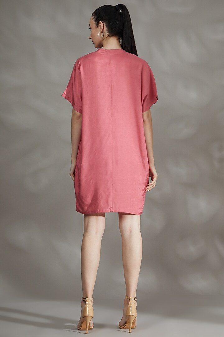 Blush Pink Viscose Summer Dress by House Of Behram at Pernia's Pop Up Shop