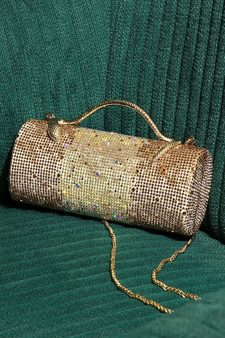 Multi-Colored Velvet Swarovski Crystal Embellished Clutch by House of BIO by Ritti Khanna at Pernia's Pop Up Shop