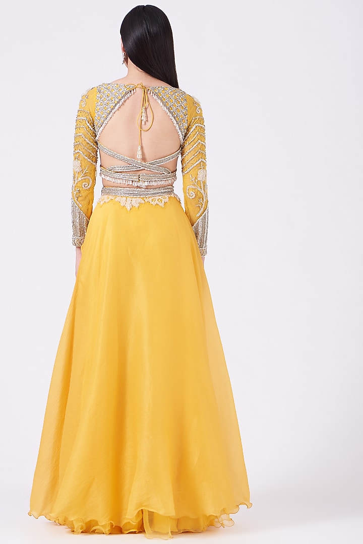 Yellow Embellished Wedding Lehenga Set by House of Exotique at Pernia's Pop Up Shop