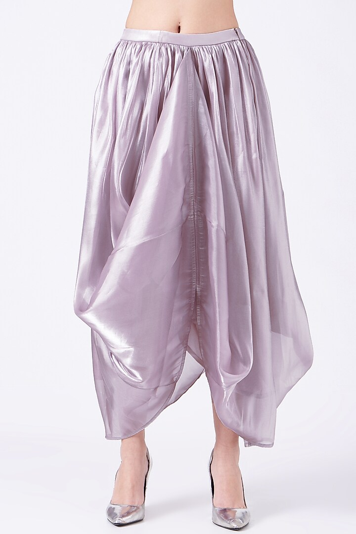 Mauve Cowl Skirt Set by House of Exotique at Pernia's Pop Up Shop